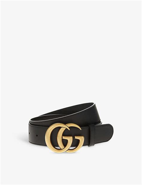 gucci belt sizes selfridges|Gucci leather belt with web.